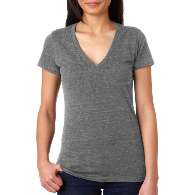 Bella + Canvas Ladies' Triblend Short-Sleeve Deep V-Neck T-Shirt