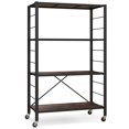 thumbnail image 1 of Patiojoy 1 Pce Étagère de Rangement Pliable à 4 Niveaux Unité d'Étagères Pliable Présentoir avec Roues Verrouillables Étagère de Rangement avec Tablette Ajustable Organisateur de Rangement Robuste, 1 of 8