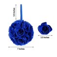thumbnail image 3 of CHOK 2 Pack | 7” Mauve Flower Ball Silk Rose Pomander Kissing Ball, 3 of 11