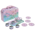 thumbnail image 2 of 15 Piece Girls Pretend Toy Tin Tea Set Carrying Case Ballea, 2 of 8