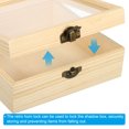 thumbnail image 4 of Unique Bargains 6x6 Wooden Shadow Box Display Case Memory Box with Glass Window, Natural Color, 4 of 5