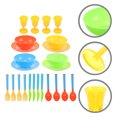 thumbnail image 3 of 24 Pcs Kids Kitchen Accessories And Tea Set For Girls Toddler Play Kitchen Toy Dish Plates Utensils Dinnerware Set Pretend Play Present, 3 of 9