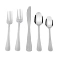 thumbnail image 2 of Mainstays Splendent 46 Piece Stainless Steel Flatware Set with Wooden Tray Organizer, Silver Tableware, 2 of 9
