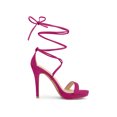 thumbnail image 3 of BLISSFUL STEP Sandales pour Femmes Talons Aiguilles Talons Plateforme Sandales à Lacets Rose Vif 7,5, 3 of 7