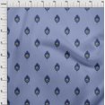 thumbnail image 3 of oneOone Silk Tabby Fabric Peacock Feather Ikat Printed Craft Fabric BTY 42 Inch Wide, 3 of 4
