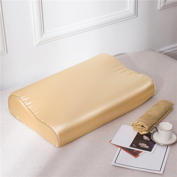 Yhmxh Room Decor- Bedding Comforter Sets Memory Neck Guard Pillowcase Satin Silk Pillowcase For Skin Hair,Zipper Closure,Bedding Pillowcase (60x40cm/23.62x15.74in),Soft Breathable,Satiny And