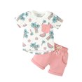 thumbnail image 1 of Birdeem Mode Garçons et Filles T-Shirts Décontractés à Manches Courtes Col Rond Col Bouton Ensembles de Shorts Imprimés, 1 of 12