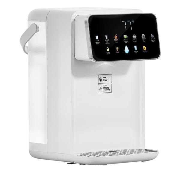 KFFKFF Instant Hot Water Dispenser, Countertop Boiling Water Dispenser with Adjustable 7 Temperatures & 7 Water Volumes, 118oz Removable Water Tank, Quick Heating with Touchscreen