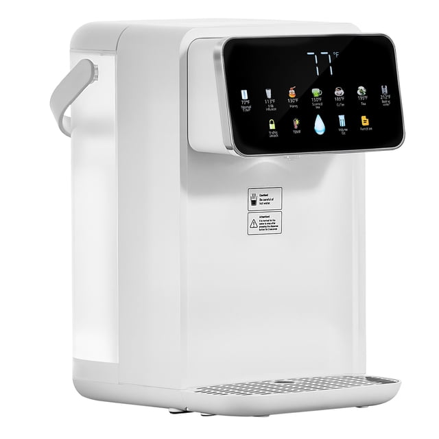 KFFKFF Instant Hot Water Dispenser, Countertop Boiling Water Dispenser with Adjustable 7 Temperatures & 7 Water Volumes, 118oz Removable Water Tank, Quick Heating with Touchscreen