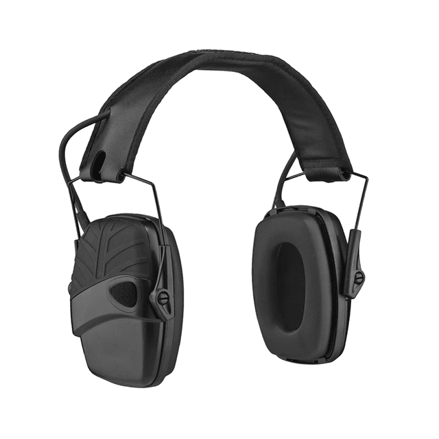 Casque d'Écoute à Impact, Cache-Oreilles Électroniques, Sports de Plein Air, Casque Antibruit, Noir