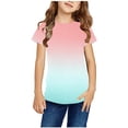 thumbnail image 2 of Plebaso T-Shirt à Manches Courtes pour Bébés Garçons Filles, Couleur Dégradée, Col Rond, Haut, Vêtements d'Été pour Bébé, 2 of 3