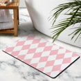 thumbnail image 4 of 20x32 in Checkered Bathroom Runner Rug - Non-Slip Long Bath Mat, Water Absorbent, Soft Microfiber, Machine Washable, Ideal for Bathtub & Showers., 4 of 5