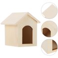 thumbnail image 3 of CIMAXIC Modèle de Chenil mini 1 Pce Modèle de Chenil mini Maison en Bois Simple Modèle Micro Scène Ornement, 2.17"X2.01"X2.36 Pouces, 3 of 5