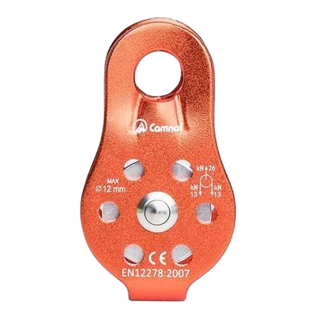jinwen Outdoor Caving Rescuing Lifting Rock Climbing Fixed Rope Pulley Gear 26KN Orange