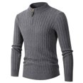 thumbnail image 1 of TIMIFIS Men's Soft Sweaters Quarter Zip Turtleneck Pullover Classic Ribbed Lightweight Turtleneck Sweater PulloverFall/Winter, 1 of 6