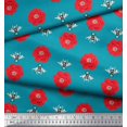 thumbnail image 2 of Soimoi Velvet Fabric Floral & Bee Insects Print Fabric by Yard 58 Inch Wide, 2 of 3