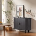 thumbnail image 4 of MARNUR Sideboard Buffet Cabinet 40" Storage Cabinet with 2 Sliding Tambour Doors, Adjustable Shelves for Office Bedroom Hallway Entryway, Black, 4 of 10