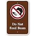 thumbnail image 3 of Lilyanaen Aluminum Sign Do Not Feed Bears Graphic 12" x 8", 3 of 4