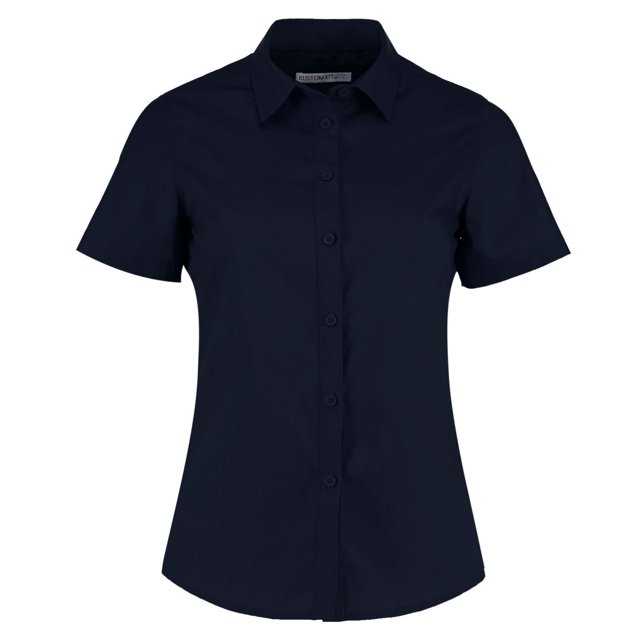 Kustom Kit Chemise Popeline à Manches Courtes pour Femmes