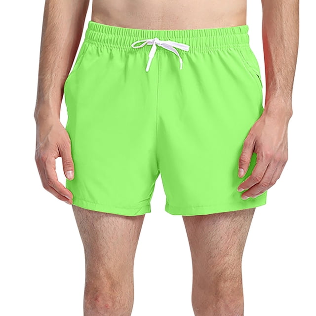 Mens Shorts Mens Casual Solid Color Casual Drawstring Pockets Elastic Sports Shorts