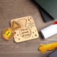 thumbnail image 1 of 3D Wooden Graduation Card Set Cut Class Of 2025 Keepsake With Decor Plaque & Box For (Natural Birch Plywood), 1 of 8