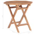 thumbnail image 4 of vidaXL Folding Garden Table 45x45x45 cm Solid Teak Wood, 4 of 5