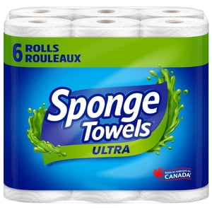 SpongeTowels Ultra Paper Towel, Choose-A-Size® Sheets, 6 Rolls