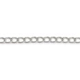 thumbnail image 3 of Bracelet Chaîne Gourmette Demi-Ronde en Argent Sterling 925 Rhodié 7 Pouces, 3 of 5