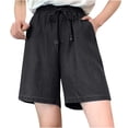 thumbnail image 2 of XZNGL Shorts de Mode pour Femmes Shorts en Denim Unis Décontractés Amples avec Poches pour Femmes, 2 of 2