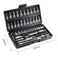 thumbnail image 3 of 46 In 1 Pcs Tool Kit & Screwdriver Set | Precision Socket & Wrench Set Multi Purpose, Combination Tool Case | Compatible With Most Bolts, Nuts, Screws, Computers, Bicycles, Toys Repair, 3 of 5