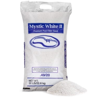 Sable Filtre de Piscine en Silice de Qualité Supérieure U.S. Mystic White II, 50 lb, Lot de 1