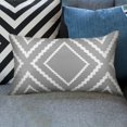 thumbnail image 4 of VogueV 30x50cm Waterproof Pillow Cover - Reversible Outdoor Cushion Protector Grey, 4 of 6
