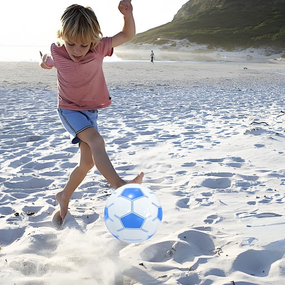 Iumwxz Inflatable PVC Globe Beach Ball Pool Toy Water Play Soft Safe Outdoor Game Student Gift Party Decor Ball 1 Piece Blue