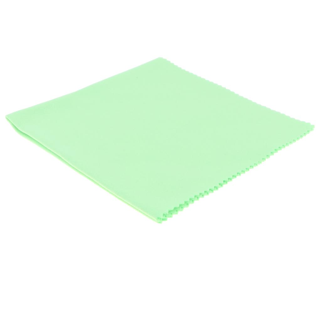 MERIGLARE Guitar Violin Piano Cleaning Cloth Micro fibre Instruments Cleaner 24.5 x 24.5cm Green