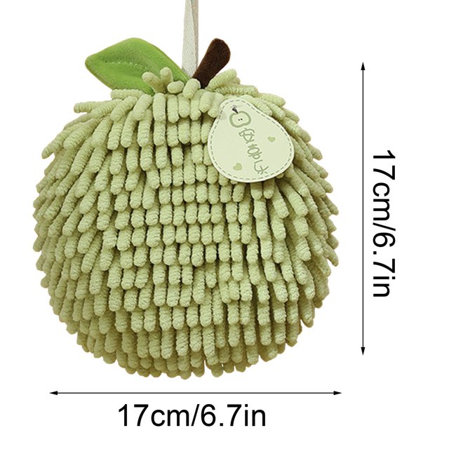 Towels for Bathroom,Fuzzy Ball Hand Towel with Hanging Loop for Bathroom Cute Fruit Decorative Ball Towel Soft Absorbent Ball Towel Sets for Kitchen Bathroom,Hand Towels for Bathroom