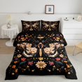 thumbnail image 1 of Erosebridal Retro Flower Bedding Full Comforter Set, Hippie Butterfly Down Comforter, Rustic Moth Reversible Comforters & Duvets, Lightweight Bedroom Decorative, 3pcs, 1 of 8