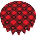 thumbnail image 5 of Valentines Tablecloth 60 Inch Round Plaid Table Cloth Valentine''s Day Decorations Tablecloth Red Love Heart Table Cover Washable Polyester Tablecloth for Party Holiday Kitchen Dining Room Decor, 5 of 5