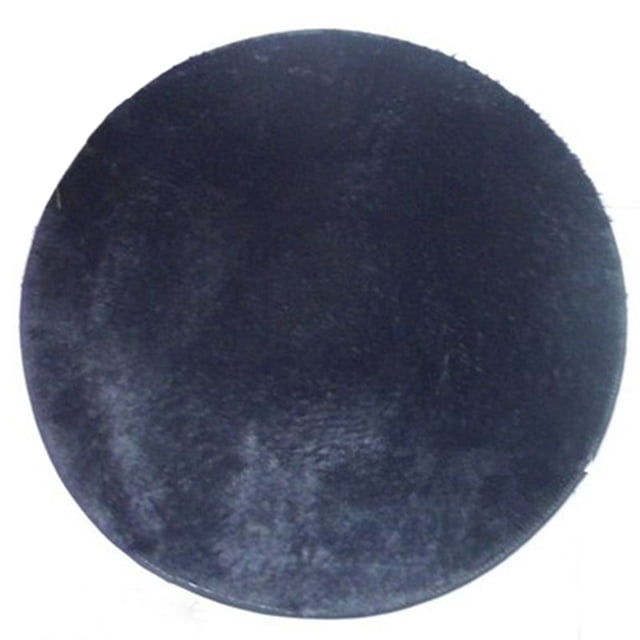 Xingzhi Soft Shaggy Area Round Rug Living Room Carpet Round Rug Living Bedroom Floor Mat Carpet black 0.8m 1Set