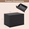 thumbnail image 3 of Giantex Floating Nightstand, Wall Mounted Bedside Table, Small Hanging Side End Table, Black, 3 of 10