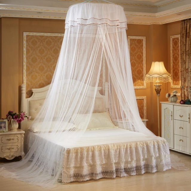 Mosquito Net Princess Girl Garden Lace Bed Crown Round Hoop Mosquito Net Four Colors