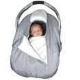 thumbnail image 3 of Jolly Jumper Arctic Sneak-a-Peek Infant Car Seat Cover | Fleece-Lined, Elasticized Winter Cover with Peek-a-Boo Flap & Dual Zippers | Machine Washable, 3 of 4