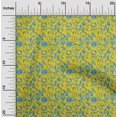thumbnail image 2 of oneOone Georgette Viscose Yellow Fabric Abstracts Sewing Material Print Fabric By The Yard 42 Inch Wide, 2 of 5