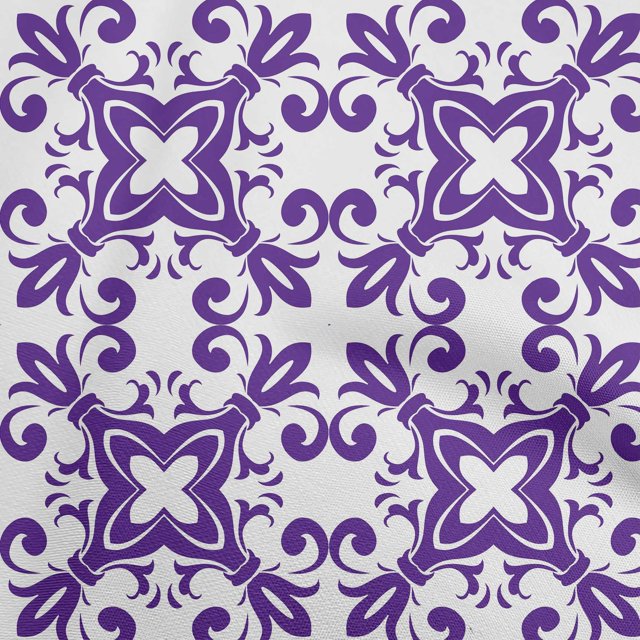 oneOone Georgette Viscose Purple Fabric Asian Block Floral Sewing Craft Projects Fabric Prints By Yard 42 Inch Wide