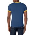 thumbnail image 2 of T-Shirt à Col Contrastant S Bleu Marine/or, 2 of 2