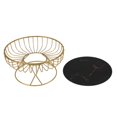 thumbnail image 2 of Metal Fruit Basket, Round Fruit Bowl Stand for Vegetable Dessert Snacks, 2 of 7