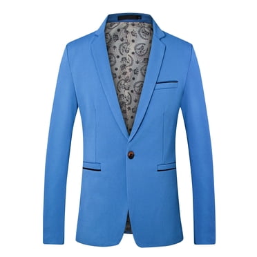 Pisexur Mens Suit Jacket Men's Fashionable Casual Long Sleeved Lapel Suit Jacket Blazer Mens Blazer Jacket Plus Size Blazer Sports Coat for Men