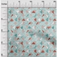 thumbnail image 1 of oneOone Cotton Flex Sky Blue Fabric Texture & Triangle Geometric Sewing Craft Project Fabric Prints By Yards 40 Inches Wide, 1 of 1