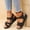 E-Black, variant on Women Summer Clip-Toe Shoes Cork Sandals for Women Zipper Comfy Sandals Flats Comfort Sandals for Women Lady Casual Beach Sandals