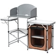 thumbnail image 1 of Gymax Support de Grillade Pliable pour Cuisine Extérieure, Table de Camping Portable, Table de BBQ, 1 of 10