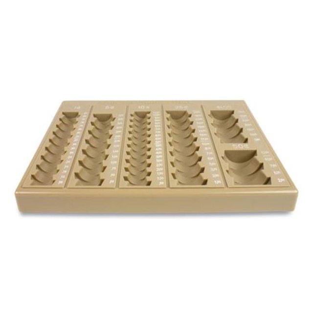 ControlTek CNK500025 Plateau en Plastique 7.75 x 10 x 1.5 Po 6 Compartiments, Tan